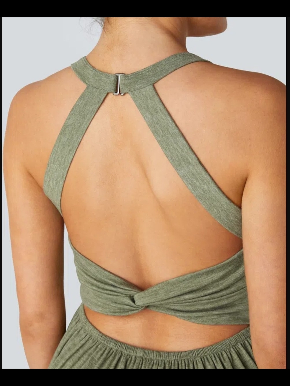 NWT Size Small HALARA Olive Green Racerback Harem Jumpsuit - Picture 5 of 8